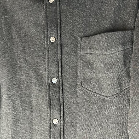 Rails Washed Black Berkeley Brushed Knit Long Sleeve Shirt Shacket Mens Medium - Picture 5 of 8